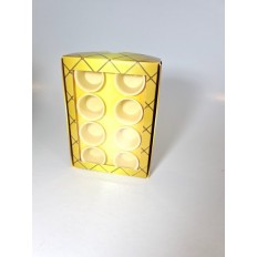 Caixa 8 Copos Chocolate Branco