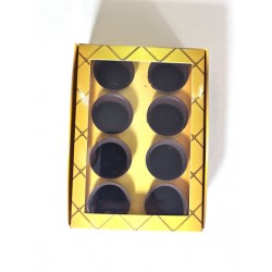 Caixa 8 Copos Chocolate Preto
